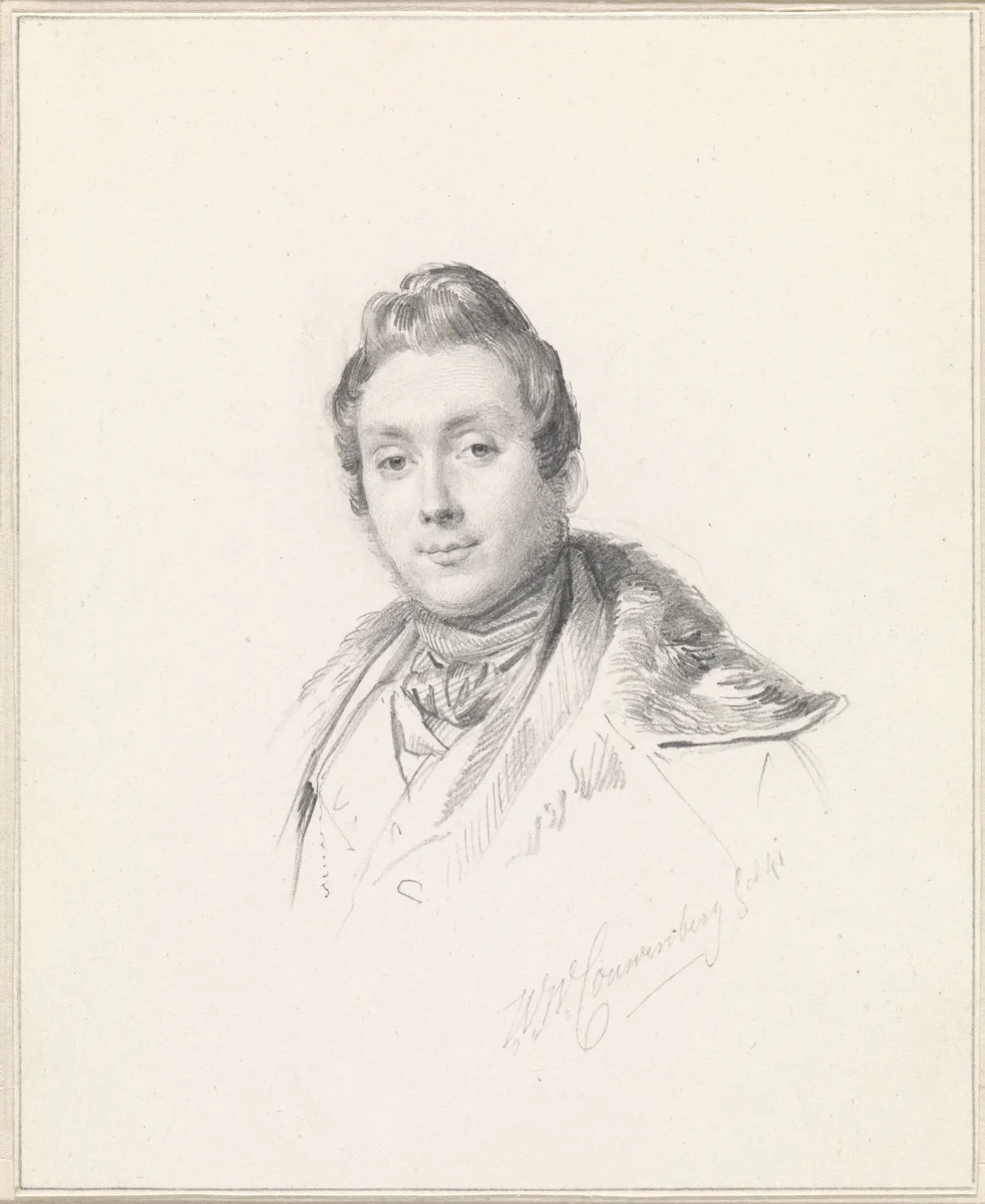 Portret van Charles van Beveren by Henricus Wilhelmus Couwenberg, drawing, 1841