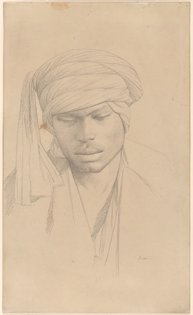 Assan, a Young Man by Jean-Léon Gérôme, drawing, 1850-1860