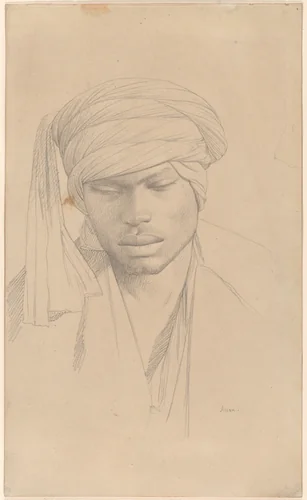 Assan, a Young Man by Jean-Léon Gérôme, drawing, 1850-1860