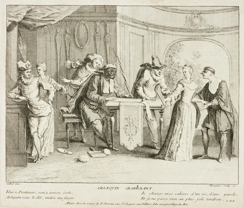 Plate from Livre de Scènes Comiques by Gabriel Huquier, print, 1729-1732