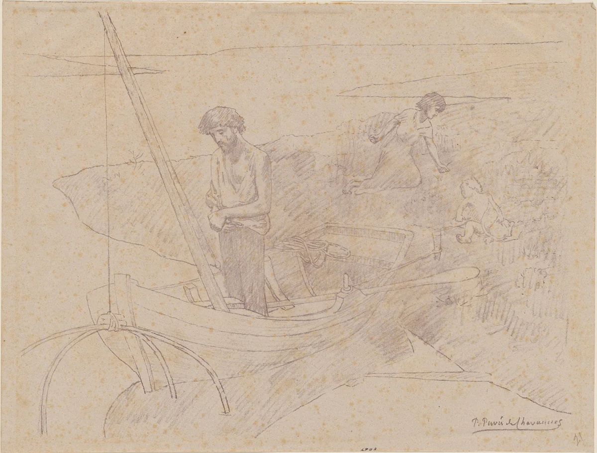 The Poor Fisherman (Le Pauvre pêcheur) by Pierre Puvis de Chavannes, print, 1897
