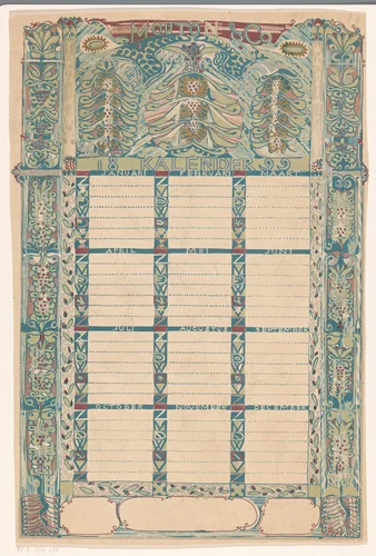 Kalender Mouton & Co. 1899 by Carel Adolph Lion Cachet, other, 1899