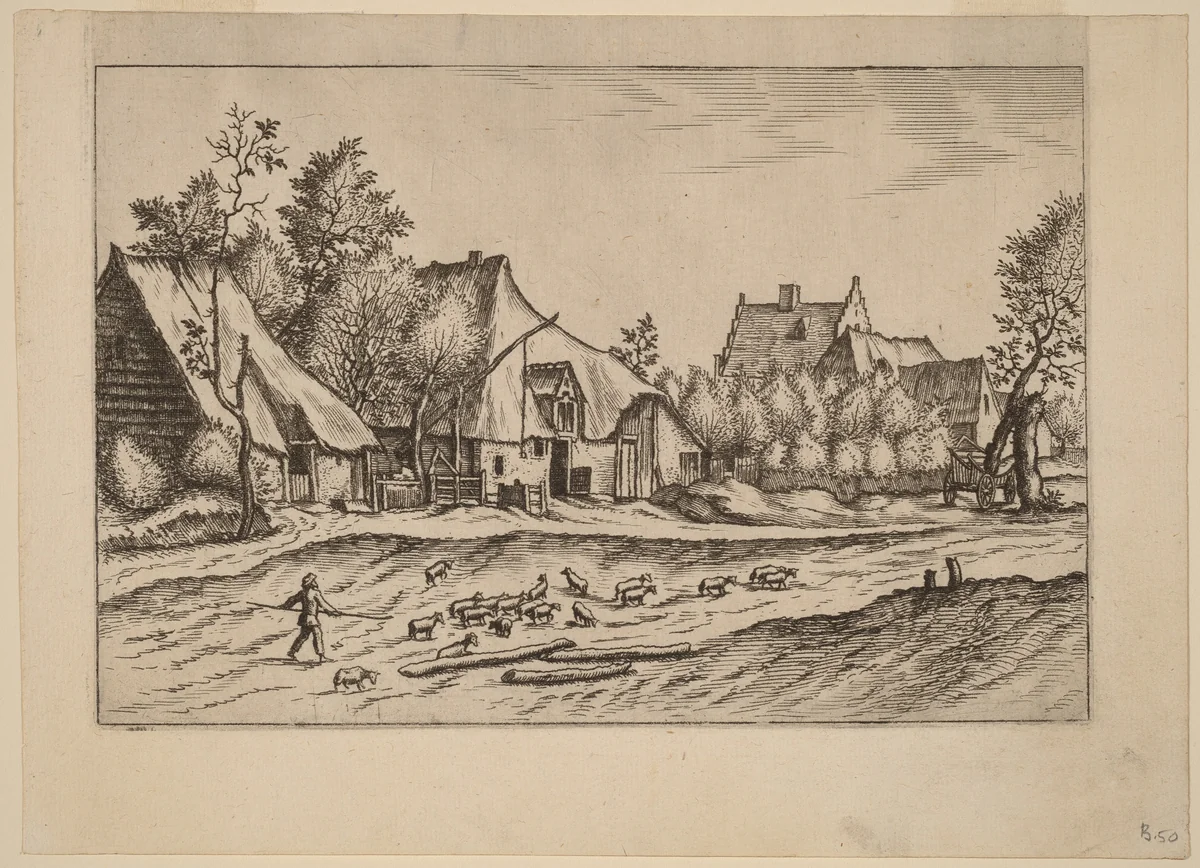 Farms in a Village by Lucas van Doetechum
Johannes van Doetechum the Elder
Master of the Small Landscapes, print, 1561