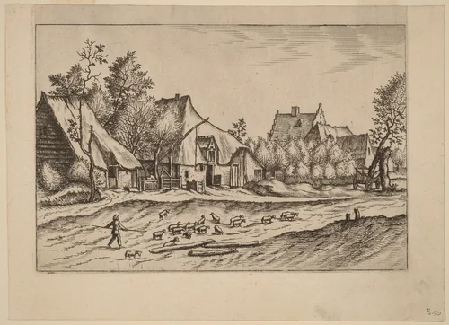 Farms in a Village by Lucas van Doetechum
Johannes van Doetechum the Elder
Master of the Small Landscapes, print, 1561