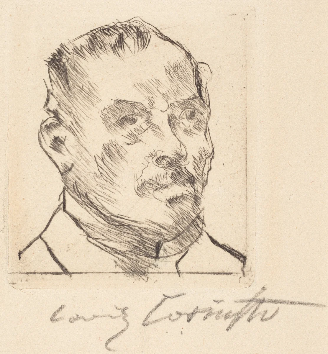 Selbstbildnis—Kopf (Self-Portrait—Head) by Lovis Corinth, print, 1916