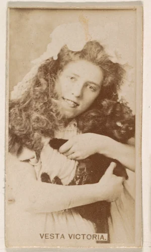 Vesta Victoria, from the Actresses series (N245) issued by Kinney Brothers to promote Sweet Caporal Cigarettes by Kinney Brothers Tobacco Company, photograph, 1890