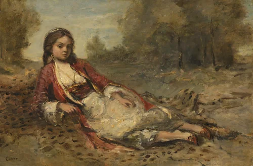 Algérienne by Camille Corot, painting, 1871-1873