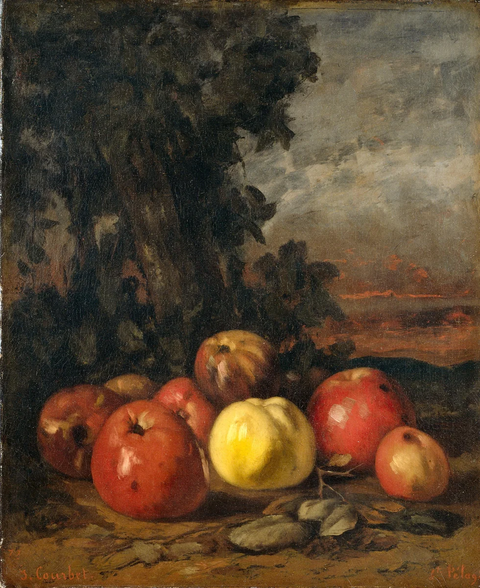 Still Life with Apples by Gustave Courbet, painting, 1871-1872