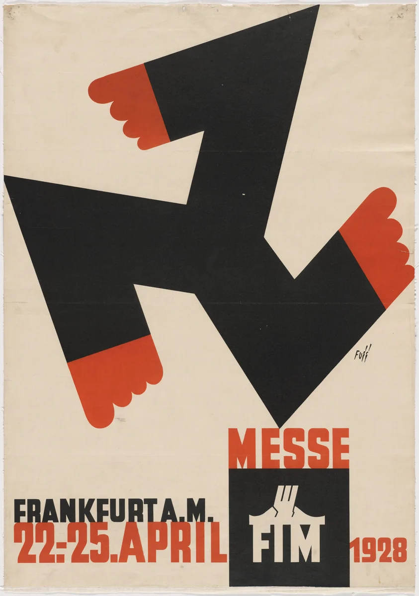 Frankfurt International Fair (Poster for annual trade fair, Frankfurt am Main, Germany, April 22-25, 1928) by Albert Fuss, design, 1928