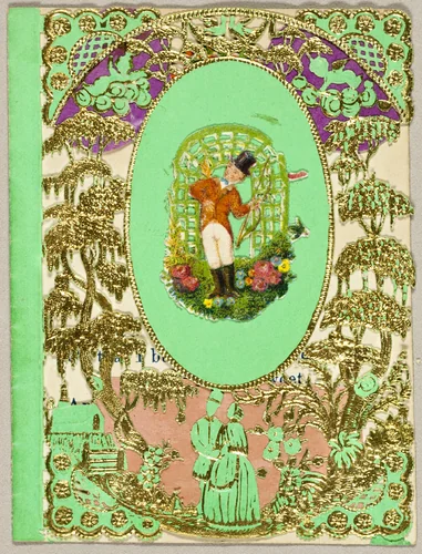 Untitled Valentine (Gentleman Under Arbor) by Unknown Artist, other, 1860-1869