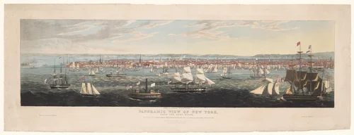 Panoramic View of New York, from the East River by Robert Havell Jr., print, 1844