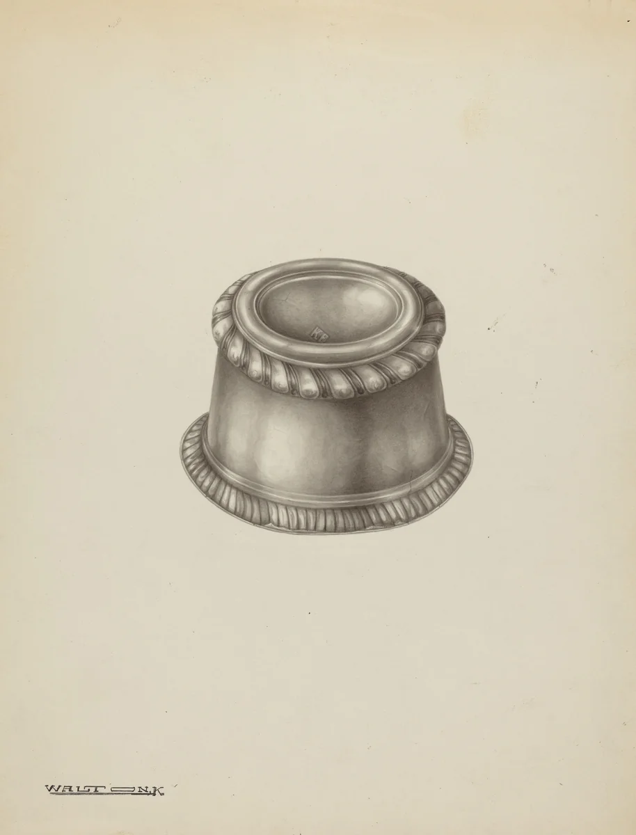 Silver Salt Trencher by Kalamian Walton, index of american design, 1939