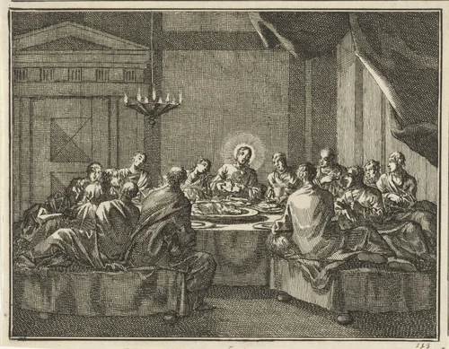 Laatste Avondmaal by Jan Luyken, print, 1712