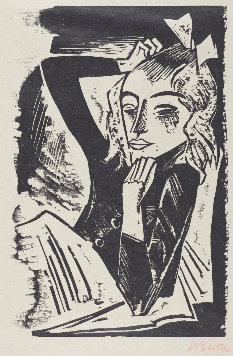 The Convalescent by Max Pechstein, print, 1918