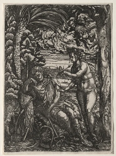 Venus and Mercury by Hans Burgkmair, print, 1515-1525