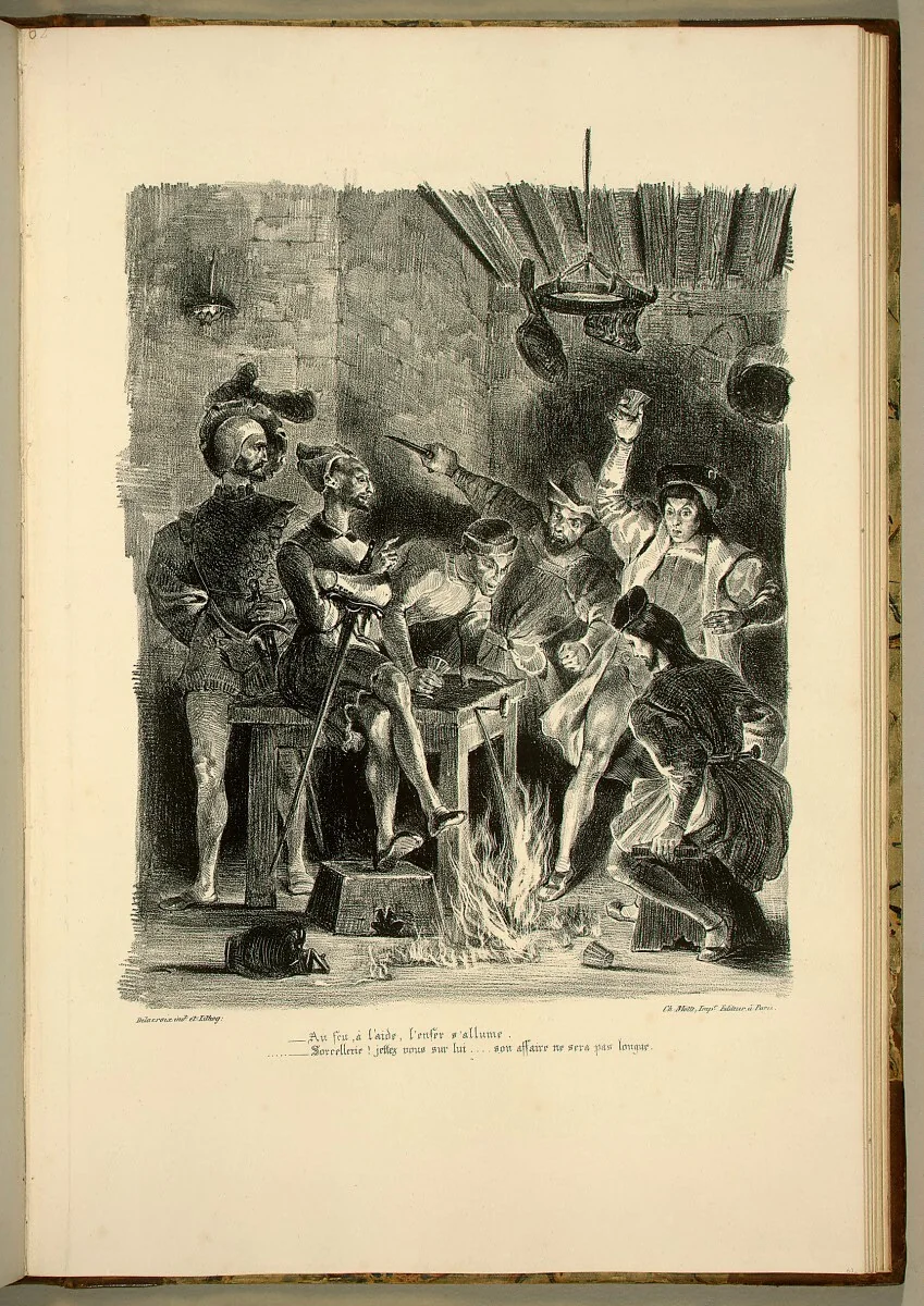 Faust by Eugène Delacroix
Johann Wolfgang von Goethe, volume, 1828