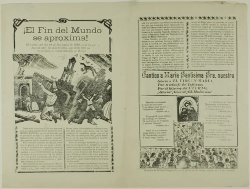El fin del mundo se aproxima (The End of the World is Approaching) by José Guadalupe Posada, print, 1871-1913