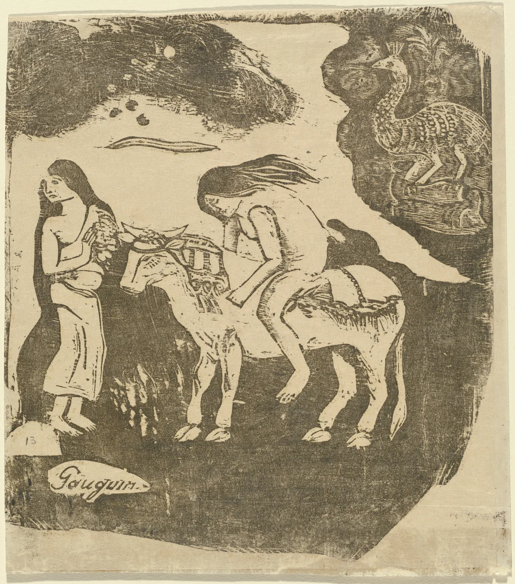 The Rape of Europa (L'enlevement d'Europe) by Paul Gauguin, print, 1898-1899