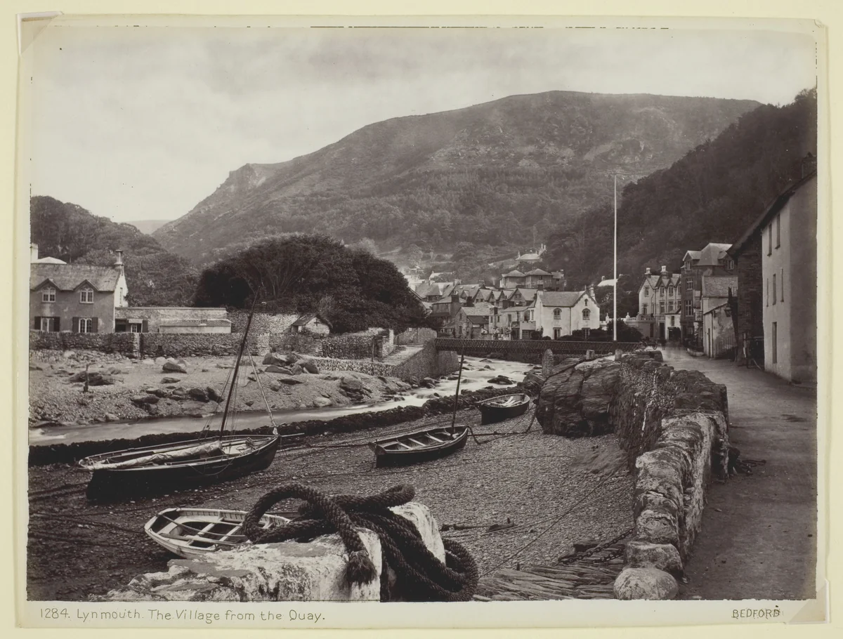 Lynmouth, The Village from the Quay by Francis Bedford, photograph, 1860-1894