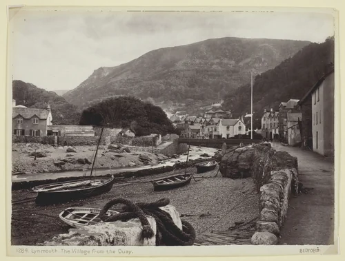Lynmouth, The Village from the Quay by Francis Bedford, photograph, 1860-1894