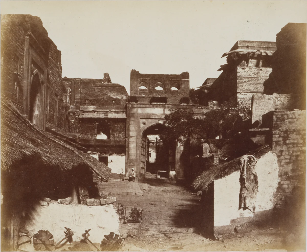 Street in Fatehpur Sikri, India by John Murray, photograph, 1858-1862