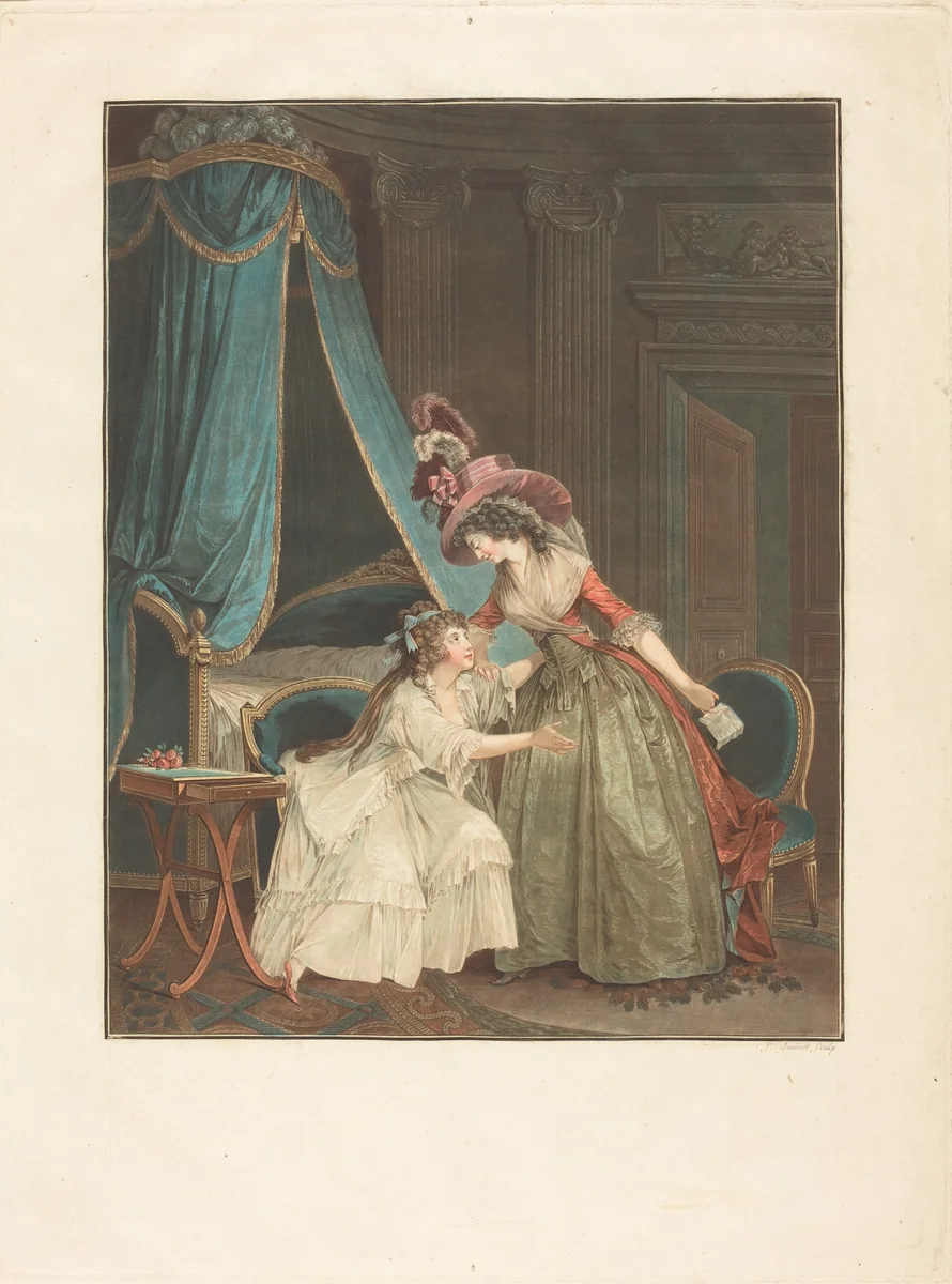 L'Indiscretion by Jean-François Janinet; Nicolas Lavreince, print, 1788