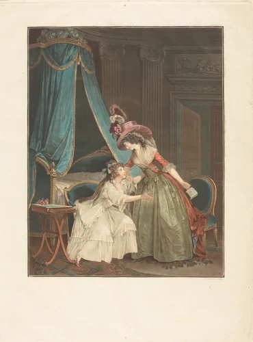 L'Indiscretion by Jean-François Janinet; Nicolas Lavreince, print, 1788