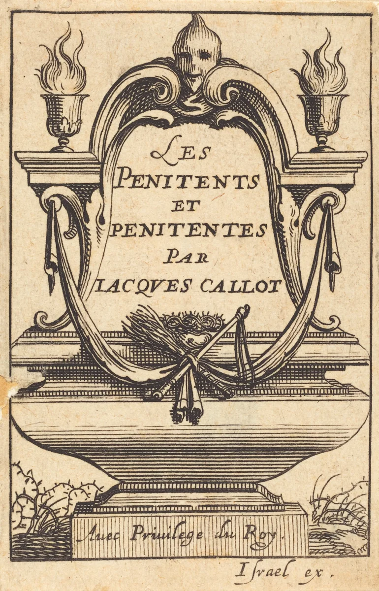 Frontispiece for Callot's "The Penitents" by Abraham Bosse, print, 1627-1637
