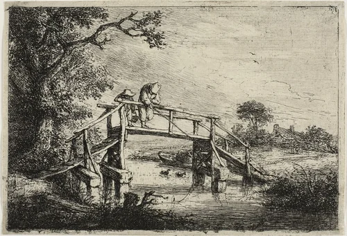 The Anglers by Adriaen van Ostade, print, 1642-1652