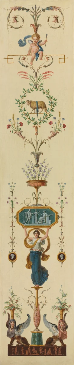 Decorative Panel by Pierre Rousseau, painting, 1790-1799