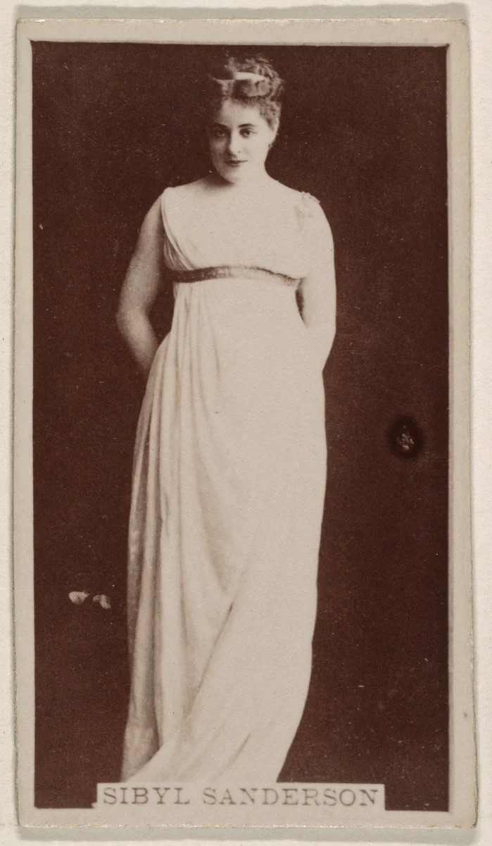Sibyl Anderson, from the Actresses series (N245) issued by Kinney Brothers to promote Sweet Caporal Cigarettes by Kinney Brothers Tobacco Company, photograph, 1890
