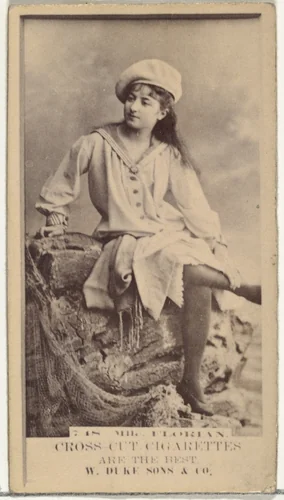 Card Number 718, Miss Florian, from the Actors and Actresses series (N145-3) issued by Duke Sons & Co. to promote Cross Cut Cigarettes by W. Duke, Sons & Co., photograph, 1880-1889