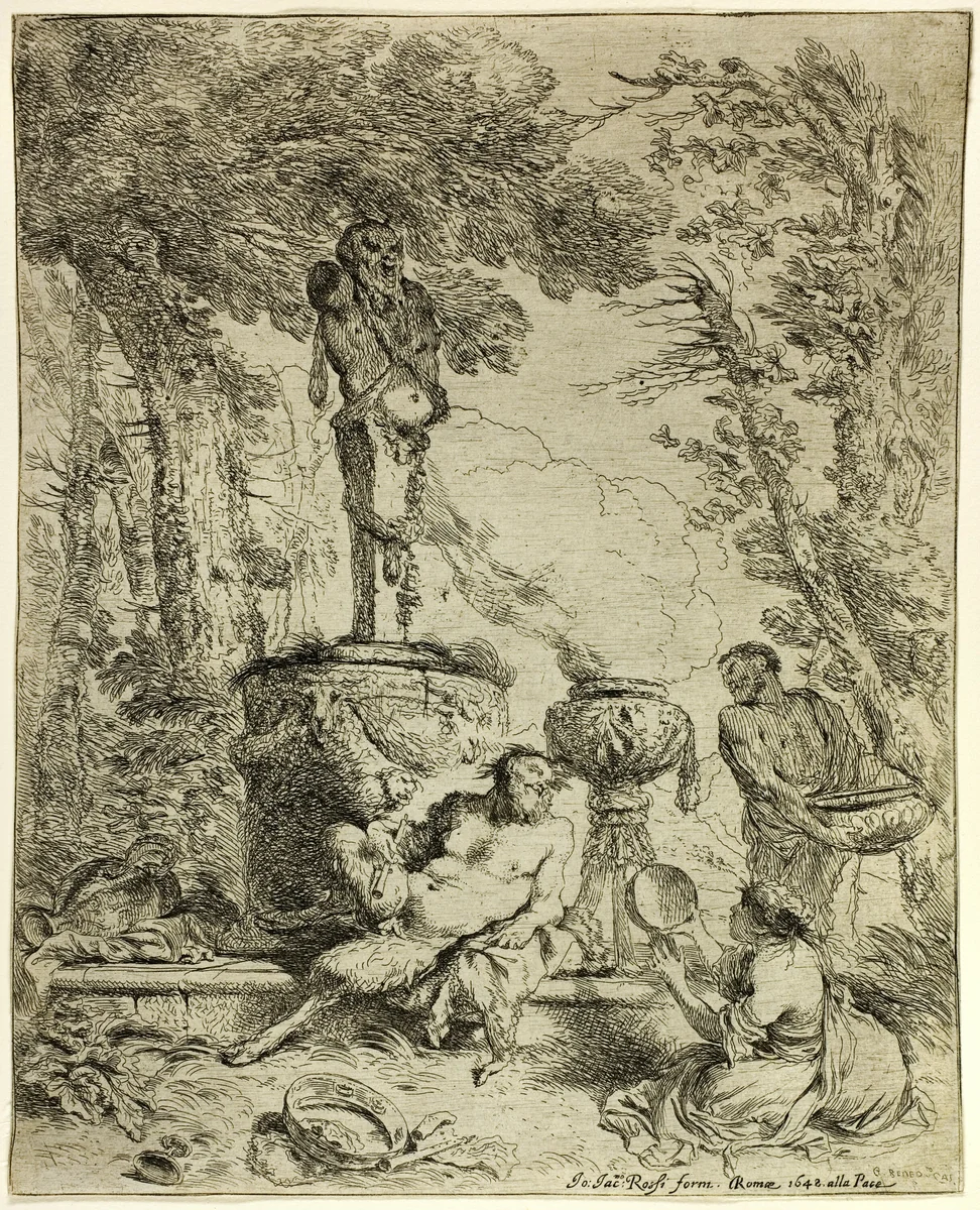 Feast of Pan by Giovanni Benedetto Castiglione, print, 1642-1652
