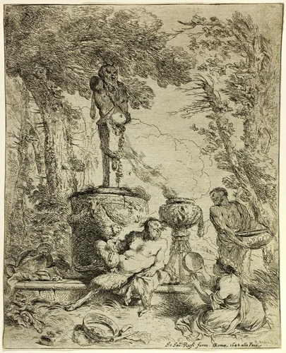 Feast of Pan by Giovanni Benedetto Castiglione, print, 1642-1652