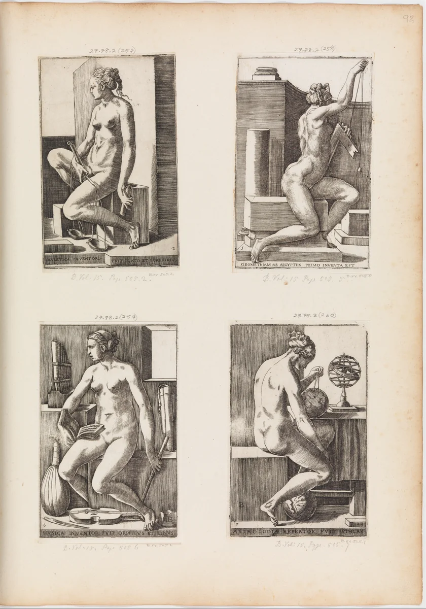 Dialectics, from The Seven Liberal Arts, plate 2 by Monogrammist B, print, 1544