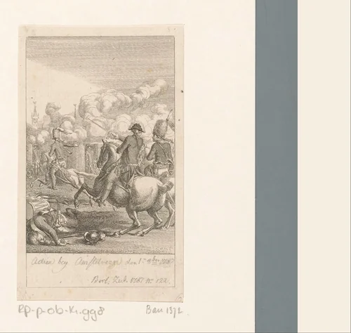 Actie bij Amstelveen op 1 oktober 1787 by Daniel Nikolaus Chodowiecki, print, 1788