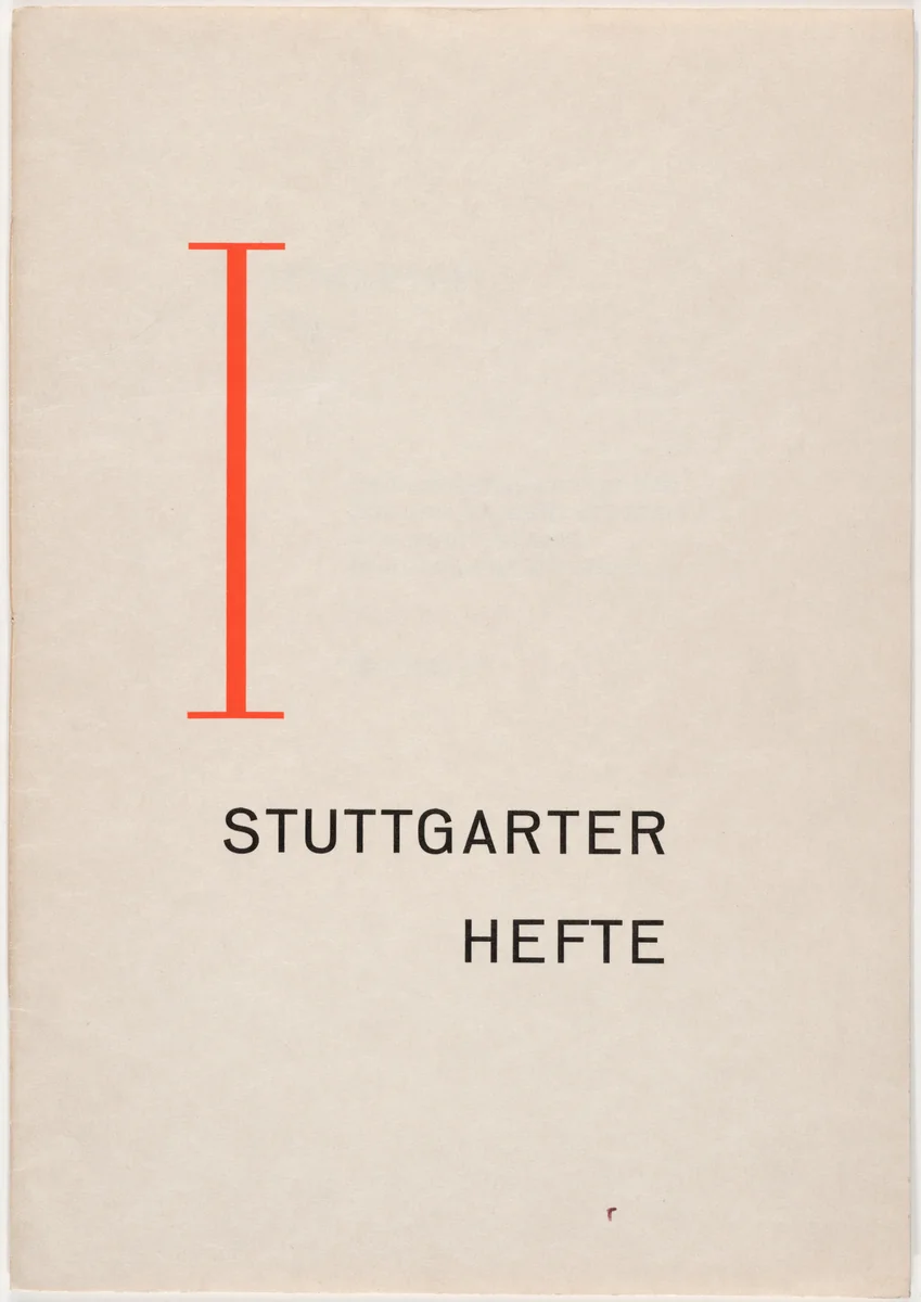 Stuttgarter Hefte I by Unknown Artist, design, 1926
