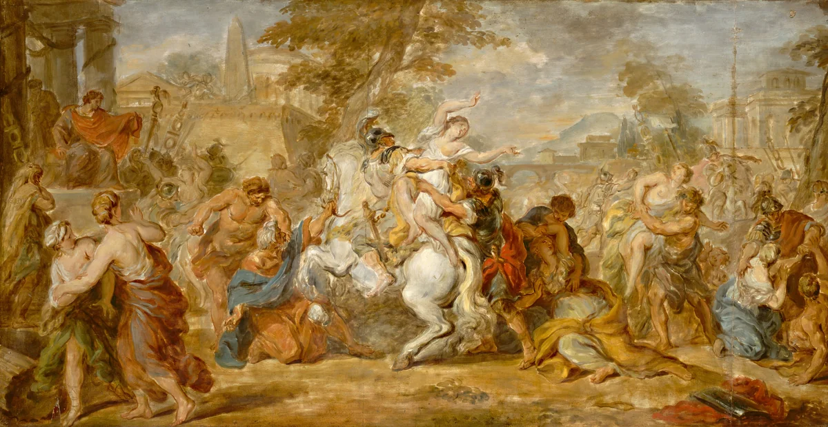 The Rape of the Sabine Women by French 18th Century, painting, 1770