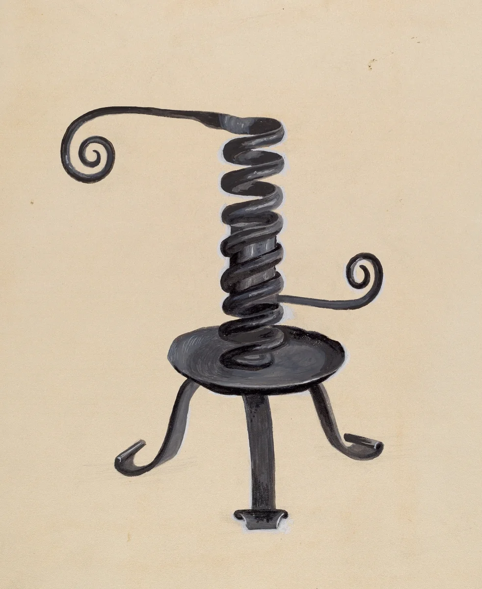 Spiral Candlestick by William D. Somers, index of american design, 1940