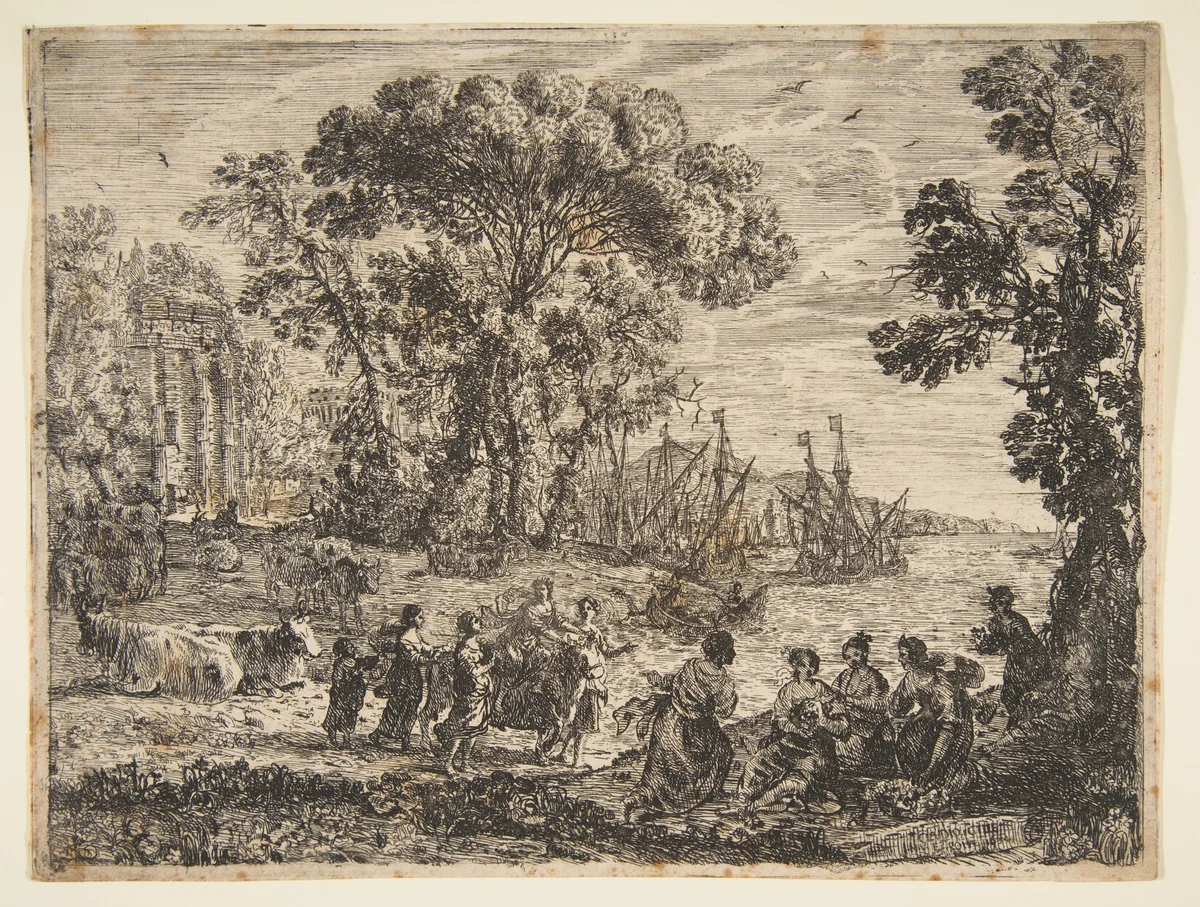 The Rape of Europa by Claude Lorrain, print, 1634
