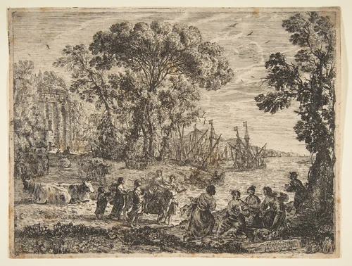 The Rape of Europa by Claude Lorrain, print, 1634