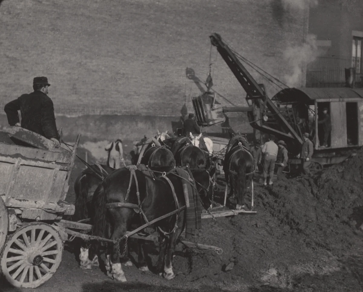 Excavating, New York by Alfred Stieglitz, photograph, 1911