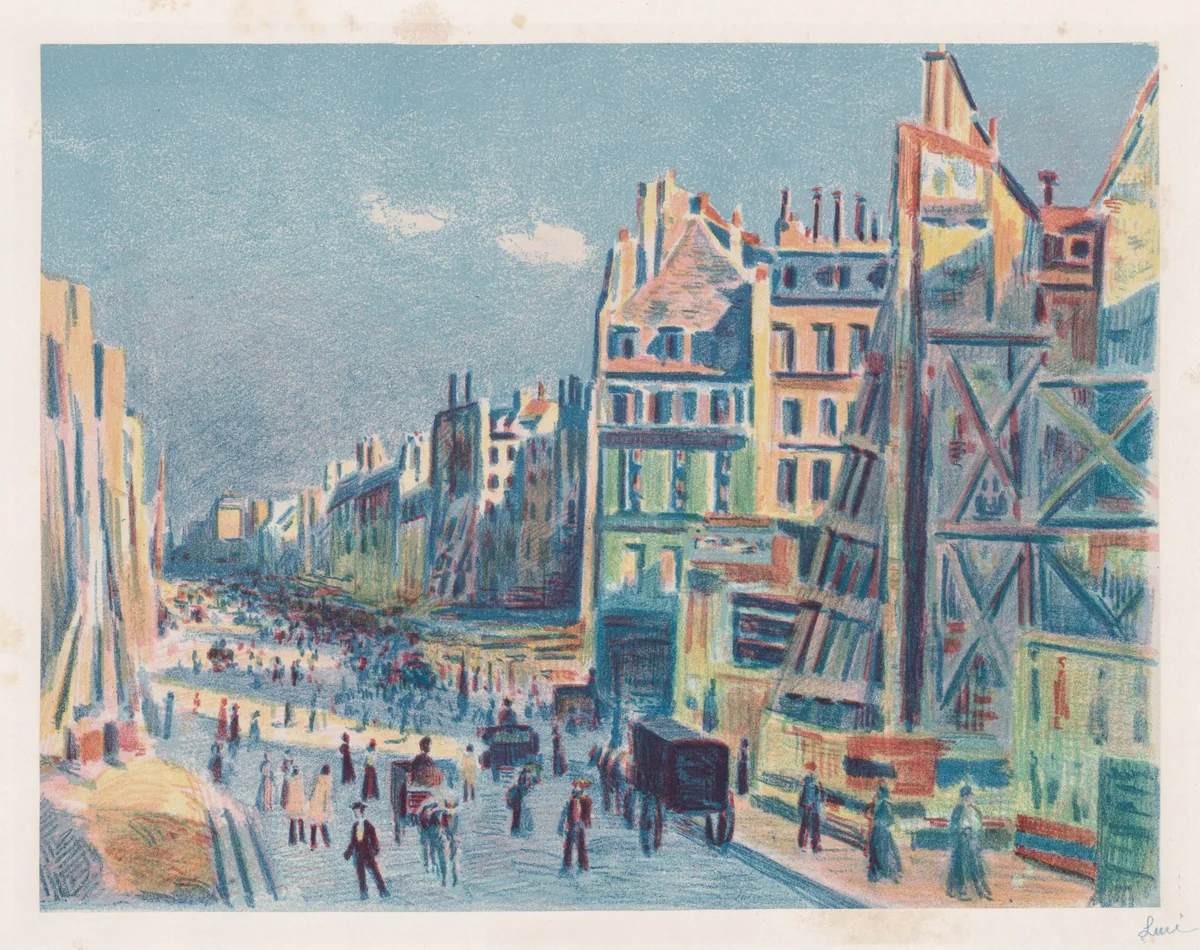 Rue Reamur by Maximilien Luce, print, 1896