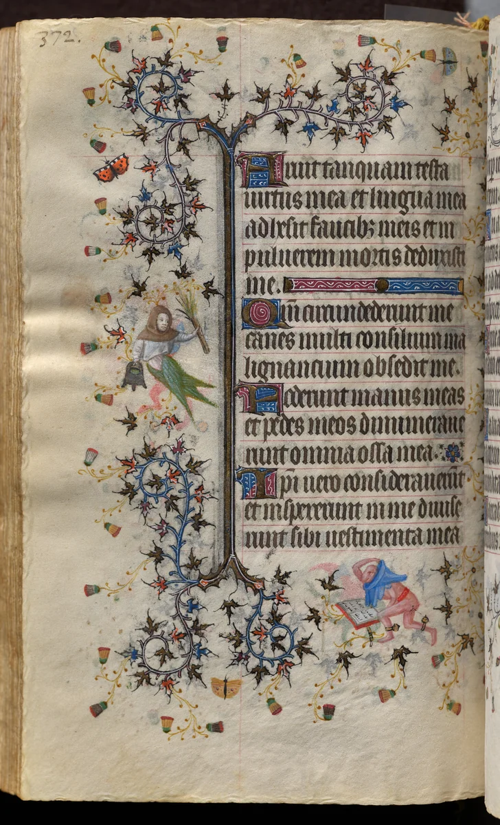 Hours of Charles the Noble, King of Navarre (1361-1425): fol. 181v, Text by Master of the Brussels Initials and Associates, book, 1400-1410
