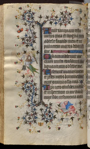 Hours of Charles the Noble, King of Navarre (1361-1425): fol. 181v, Text by Master of the Brussels Initials and Associates, book, 1400-1410