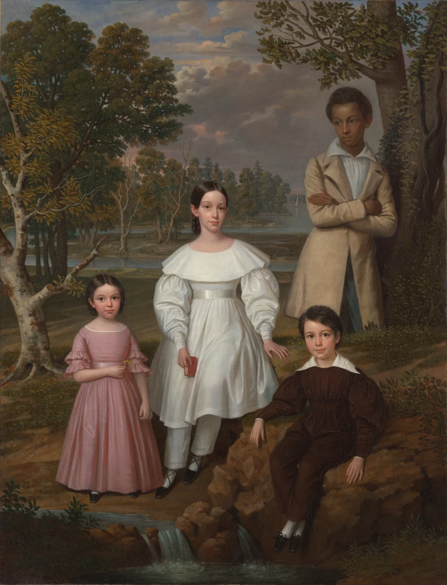 Bélizaire and the Frey Children by Jacques Guillaume Lucien Amans, artwork, 1832-1842