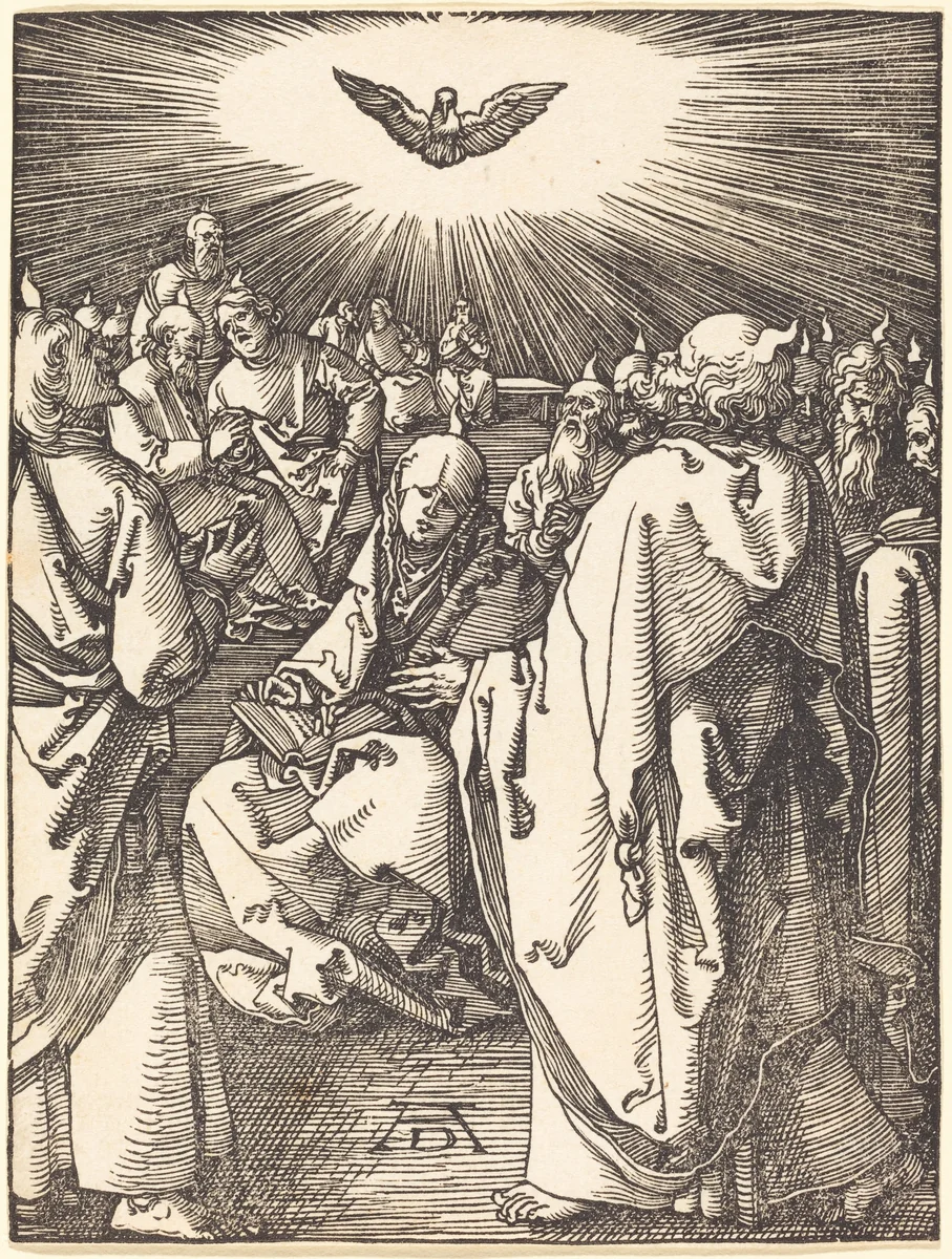 Pentecost by Albrecht Dürer, print, 1509-1510