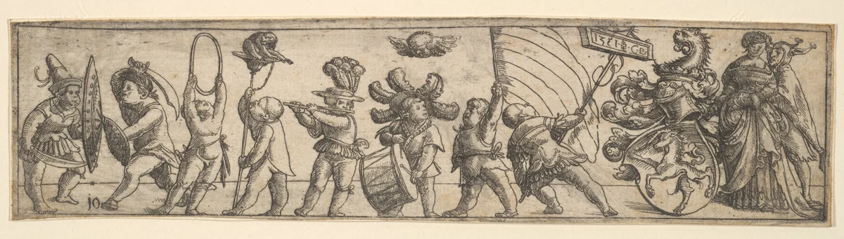 Frieze with children by Christoph Bockstorffer, print, 1531