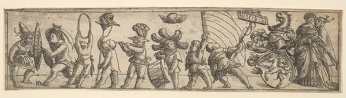 Frieze with children by Christoph Bockstorffer, print, 1531