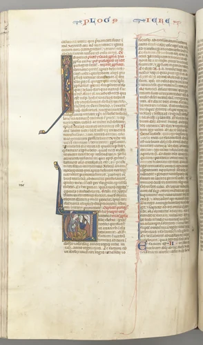 Fol. 292v, Jeremiah, historiated initial V, the stoning of Jeremiah by Unknown, book, 1270-1300